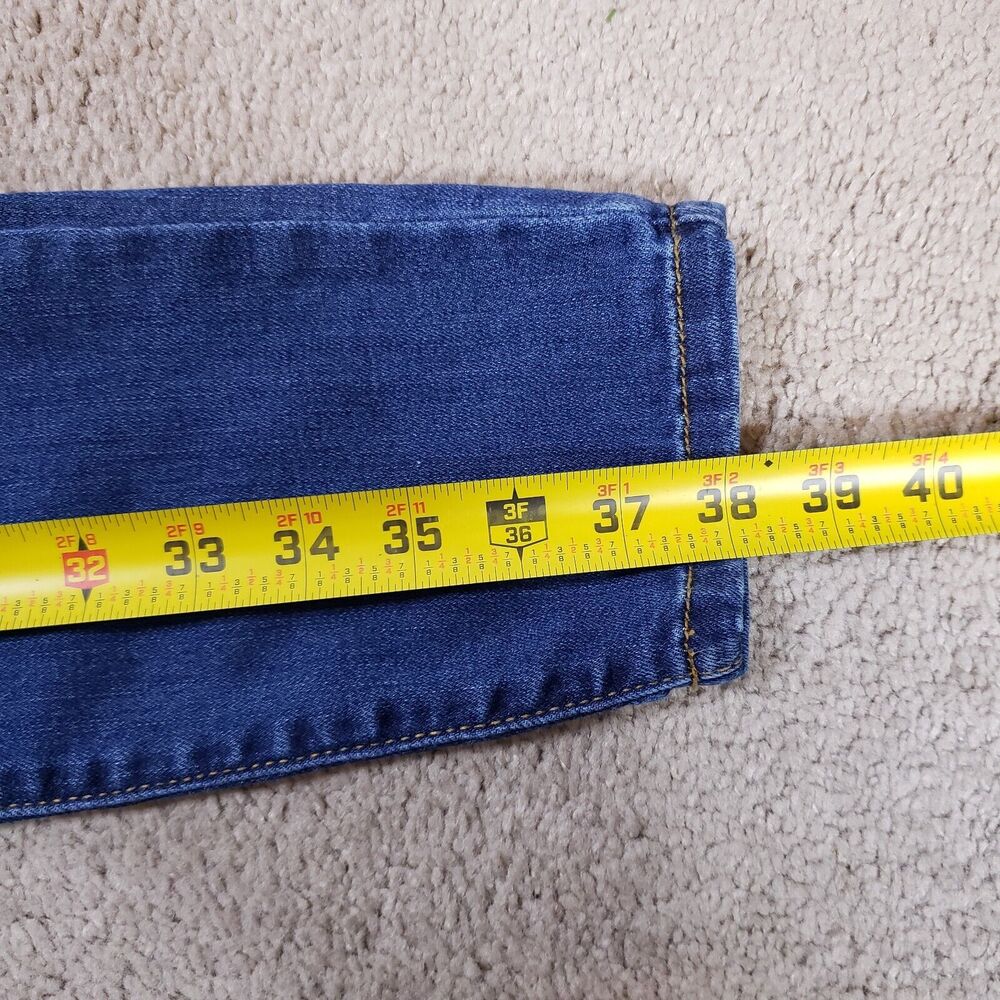 Judy Blue Womens Jeans 7/28 Blue Skinny Plaid Patch Mid Rise Whiskered Capsule - Picture 10 of 11